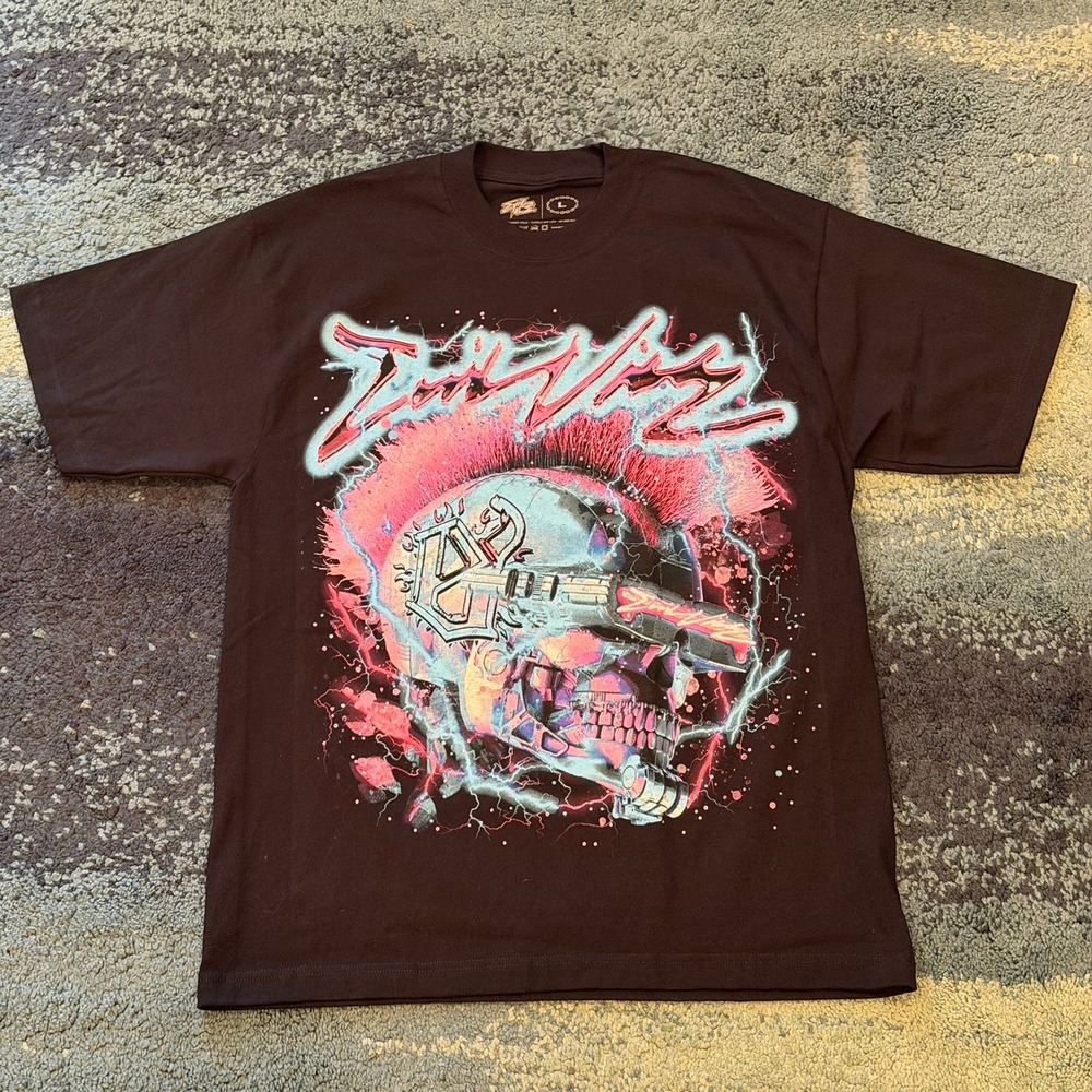 Evil Vice Neon Punk Black T-Shirt Men's Large Streetwear Grunge Hype Urban